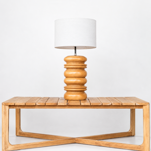 Solid Teak Wood Table Lamp for Hotel Resort Villa Apartment Guest Room Hospitality Interior <b>Decorative</b> <b>Lighting</b> OEM Manufacturer - Product Image 1