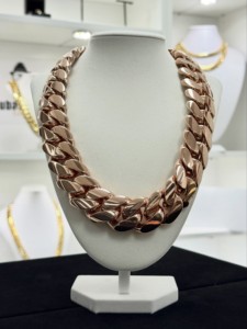 S925 Rose Gold Plated Moissanite Freshwater Pearl <b>Statement</b> <b>Necklace</b> Link Chain Hiphop Jewelry Unisex Party Fashion - Product Image 1