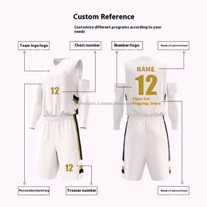 Maillot de basket-ball personnalisé pour hommes, uniforme respirant imprimé par sublimation, ensembles de vêtements de basket-ball OEM de grande taille - Product Image 2