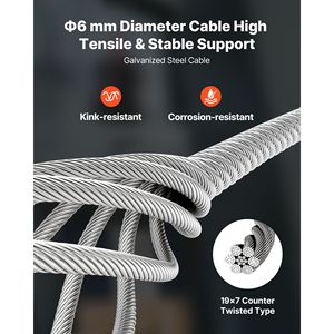 Treuil électrique portable 1500W, capacité 660 lb, hauteur de levage 98,4 pi, vitesse 62 pi/min, 2-en-1, treuil 62 pi/min - Product Image 6