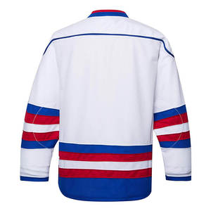 Maillot de hockey sur glace personnalisé de qualité supérieure, uniforme d'équipe adulte en gros, respirant, léger, en polyester imprimé, tenue de match de hockey à manches courtes - Product Image 2