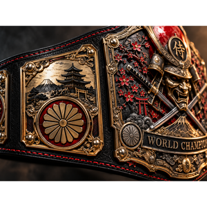 Ceinture de championnat personnalisée Samurai Eclipse MMA Boxe Lutte Plaques métalliques Logo personnalisé OEM Vente en gros Marque personnalisée Unisexe - Product Image 5