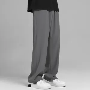 Custom Logo Men's Gym Track Casual <b>Canvas</b> Straight Mid Waist Elastic Waist Jogger Pants - Product Image 2