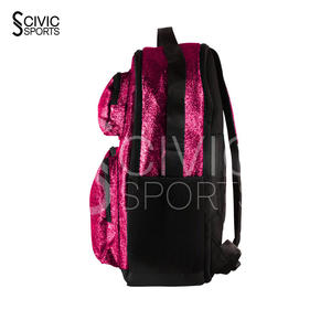 Sac à dos zippé Civic Sports Custom, nouveau design, imperméable, transparent, paillettes brillantes, couleurs bonbons, vintage, 20-36L - Product Image 2
