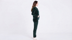 Ensemble de vêtements pour femmes, sweat à capuche zippé et pantalon décontracté, marque privée - Product Image 3