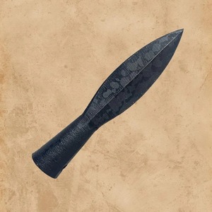 Pointe de flèche traditionnelle en métal massif à visser, en acier, pour lance décorative en fer Viking en carbone, usage de chasse - Product Image 2