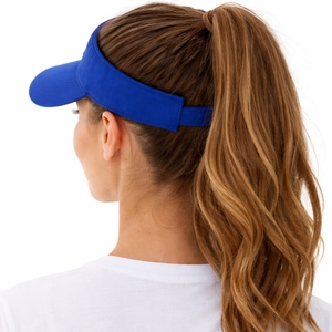 Casquette de sport bleue pour femme, visière réglable, légère, protection solaire, été, course à pied, tennis, golf, plage, logo personnalisé - Product Image 2