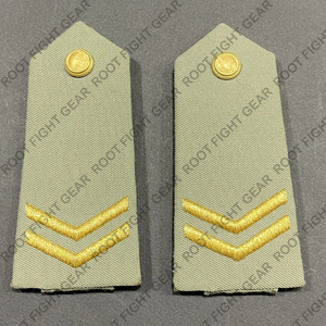 Albania Uniform Epaulet Shoulder Badge Customized Colors Embroidered Safety <b>Pin</b> <b>Sew</b>-On High Quality Bullion Wire - Product Image 2