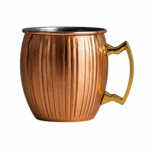 Mug à Moscow Mule en cuivre pur, gravé à la main, motif floral en relief, qualité supérieure, style antique, avec poignée, vente en gros - Product Image 5