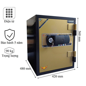 Coffre-fort ignifuge HOSHANG HS-56E, couleur or élégante, serrure électronique moderne - Product Image 2