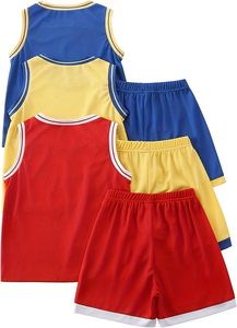 Ensemble de maillot de basket-ball pour hommes, débardeur en maille sans manches avec short, vêtements de sport respirants en polyester, toutes saisons, coupe régulière pour adultes - Product Image 3