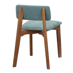 Teak Wood Dining Chair Rika Style Scandinavian Premium Quality Foam <b>Cushion</b> Upholstered Seat <b>Back</b> Hotel Restaurant - Product Image 2
