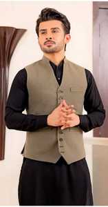Traditional Sherwani <b>Waistcoat</b> For Men Premium Embroidered Formal Vest Wedding Celebration Ethnic Fashion Custom Design Sizes - Product Image 3