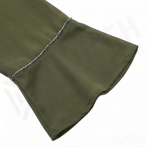 ชุดกิโมโนแบบสวมทับ OEM ปี 2025 ผ้าโพลีเอสเตอร์เนื้อนุ่มยืดหยุ่นสูง หนาขึ้น สำหรับผู้หญิงมุสลิม คอวี แขนยาว ประดับลูกปัด ความยาวระดับข้อเท้า - Product Image 5