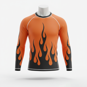 Haut de compression unisexe à manches longues, séchage rapide, pour BJJ, MMA, Jiu Jitsu, grappling, entraînement sportif, durable - Product Image 1