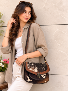 กระเป๋าหนังวัวแท้สะพายข้าง ดีไซน์ทันสมัย ขายดี กระเป๋าหนังขนสัตว์สะพายไหล่สำหรับผู้หญิง - Product Image 2