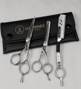 Navaja de Afeitar Recta Vintage Luminex Impex con Mango de Concha de Abulón y Acero al Carbono, Lista para Usar en Barberías y Salones - Product Image 1