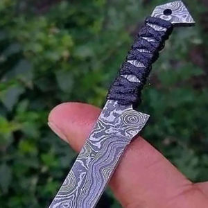 Couteau de Chef Personnalisé Burraq DIY OEM Fait Main en Acier Damas Miniature 1 Lame Manche Magnifique Cadeau Personnalisable - Product Image 4