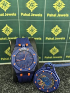 Reloj de Cuarzo Vintage de Lujo para Hombre, Azul, Redondo, con Correa de Plástico, Esfera Analógica, Sin Resistencia al Agua, Estilo Deportivo, Caja de 40 mm - Product Image 3