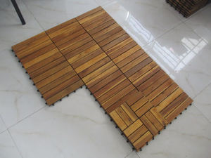 Baldosas de Madera Compuesta de Acacia para Exterior, Cuadradas, Cepilladas, Impermeables, Antideslizantes, 300x300mm, para Patio Trasero - Product Image 3