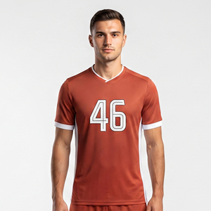 เสื้อฟุตบอลสั่งทำพิเศษสำหรับมืออาชีพ ผ้าโพลีเอสเตอร์ 100% เสื้อฟุตบอลแบบซับลิเมชั่น เสื้อฟุตบอลผู้ชายคอวีสั่งทำพิเศษ - Product Image 6