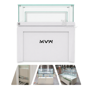 Vitrine personnalisable, étanche, recyclable, en métal thermolaqué, de haute qualité, avec éclairage LED et miroir arrière, pour magasin de téléphonie mobile - Product Image 1
