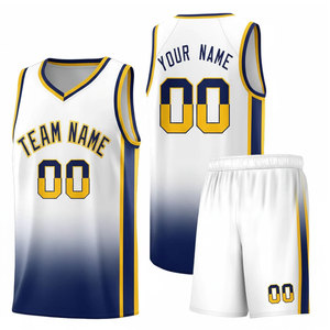Ensemble de maillots de basket personnalisés blanc et orange, sublimés, col en V, sans manches, avec nom et numéro de l'équipe 00 pour adultes, toutes saisons - Product Image 1