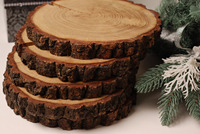 Tranches de bois gravées écologiques faites à la main, prix de gros direct usine Inde, décoration de table de Noël, artisanat