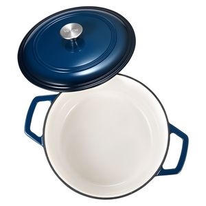 Pentola Olandese in Ghisa Smaltata da 6 Litri, Resistente, con Doppio Manico, Compatibile con Forno e Induzione, con Coperchio - Product Image 1