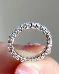 ทองคำขาว 14K วินเทจสุดหรู 0.80 กะรัต แหวนเพชรเลี้ยงในห้องปฏิบัติการ ชุบโรเดียม รับรองโดย IGI สำหรับผู้หญิง สวมใส่ได้ทุกวัน - Product Image 4