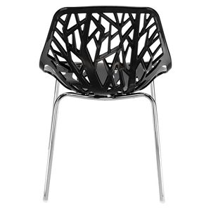 BirdFT Set di 4 Poltrone Reclinabili Girevoli in Pelle Nera Stile Nido, Moderne per Camera da Letto, Soggiorno, Balcone o Bar - Product Image 3
