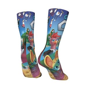 Chaussettes de sport en tricot pour yoga, avec revers, imprimées par transfert thermique, respirantes, séchage rapide, en polyester/nylon, décontractées, taille unique pour adulte - Product Image 2