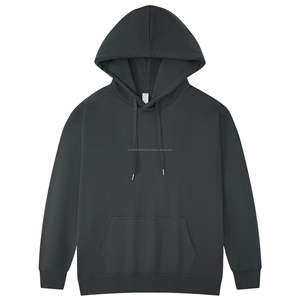 Sudadera de peso pesado de gran tamaño personalizada para hombres y mujeres sudaderas con capucha transpirables con estampado de hombros caídos para la temporada de otoño - Product Image 3