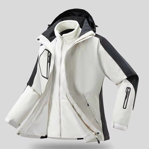 Combinaisons de ski imperméables 2026 pour femmes, combinaison de snowboard d'hiver à capuche zippée multi-panneaux, combinaison de ski unie pour femmes et hommes - Product Image 2