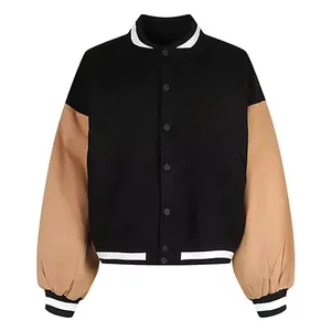 Veste varsity courte d'hiver pour femme avec rembourrage en coton, fermeture à boutons en corne, séchage rapide et respirante, capuche amovible - Haute qualité - Product Image 3