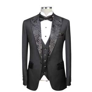 Breathable Slim Fit Men Formal Suits <b>Blazers</b> Tuxedo Party Wedding Casual Business Dress Pant Coat Tuxedo Suit With Custom Logo - Product Image 3