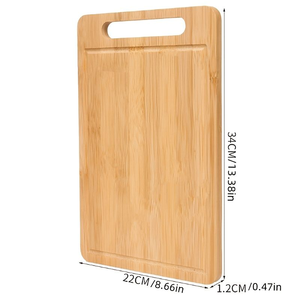 Planche à découper en bambou avec poignée, planche à découper de cuisine, qualité alimentaire, écologique, fournisseur OEM, directement de l'usine - Product Image 3