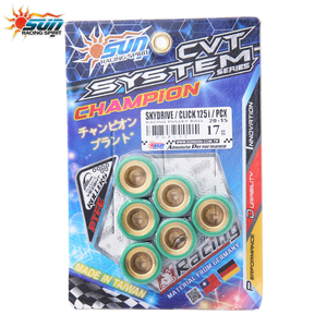SUN RACING Nouveaux rouleaux de variateur en laiton 20x15mm 17G haute performance pour scooter PCX CLICK125I SKYDRIVE125, kit de transmission CVT 6 pièces - Product Image 5