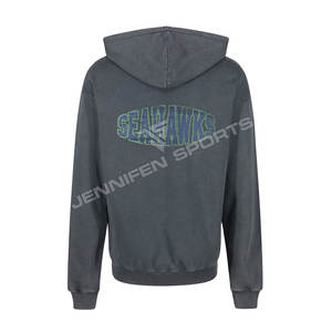 Sudadera con Capucha Personalizada de Invierno, Lavado Ácido, Impresión Digital, 100% Algodón Felpa, Estilo Vintage para Hombre, Transpirable y de Secado Rápido - Product Image 3