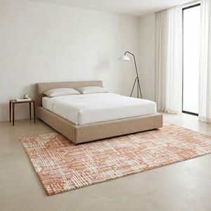 Tapis DECORDEC en laine, moderne, abstrait, à motif quadrillé croisé, antidérapant, écologique, tufté à la main, à poils épais, pour hôtel, salle de bain, salon - Product Image 4