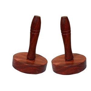 Presse à paratha artisanale en bois poli, outil de cuisine traditionnel antique pour des paratha moelleuses - Product Image 1