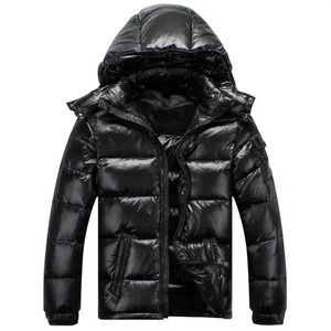 Custom Manufacturer Brand Shiny Puffer Jacket Winter <b>Padded</b> <b>Coat</b> Bubble <b>Coat</b> Unisex Zip up Outdoor Black Windbreaker Down Jacket - Product Image 6