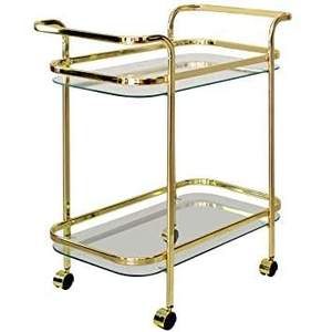Round Shape 3 Tier <b>Trolley</b> bar Cart for Home Catering Hotel Restaurant Kitchen Food <b>Serving</b> <b>Trolley</b> Wine & Glasses Holder - Product Image 4
