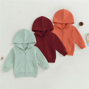 Sudaderas con capucha Niños Pullover Sudaderas Bebé Cremallera Fleece Hoodie - Product Image 1