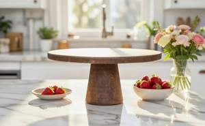 Soporte Redondo de Madera para Pasteles, Resistente al Calor, Ecológico, Hecho a Mano, Apto para Lavavajillas, para Uso en el Hogar y la Cocina - Product Image 3