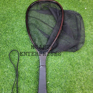 Red de Pesca con Mosca para Exteriores con Marco de Madera y Malla de Goma, Herramienta Manual para Capturar Truchas - Product Image 1