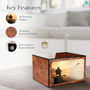 Solid Rosewood Cremation Urn <b>for</b> Human Remains Handcrafted Wooden Ashes Container <b>for</b> <b>Memorial</b> Use Premium Wooden Urn - Product Image 4