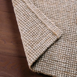 Modern Intricately Braided Thick Rectangle Natural Jute Reversible Customized Size Living Room Outdoor Rug Handmade Durable - Product Image 4
