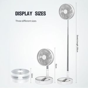 Ventilador de Pie USB Recargable Portátil para Escritorio o Suelo, Altura Ajustable, 4 Velocidades, Ventilador de Pedestal para Dormitorio, Ventilador de Extracción - Product Image 2