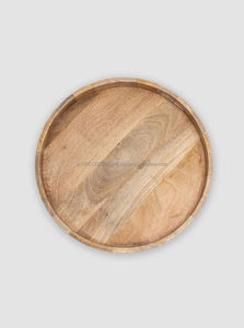 Plato redondo de madera maciza de mango de alta calidad o jabalíes de pizza al por mayor platos de madera para picar y pizza personalizados - Product Image 4